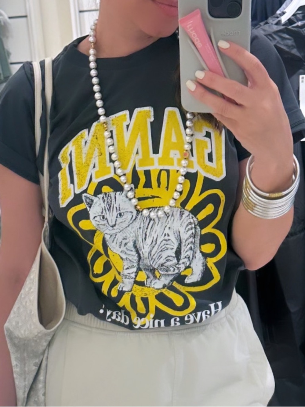 Ganni relaxed cat  T-Shirt | Trendy & Cute